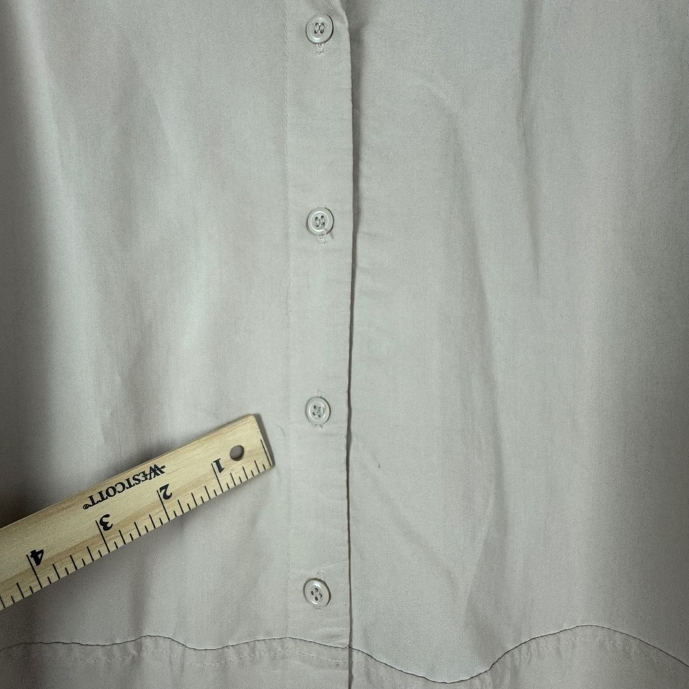 Jaclyn Smith Classic Womens Button Down Shirt 3/4 Sleeve Tan Large - Picture 10 of 10